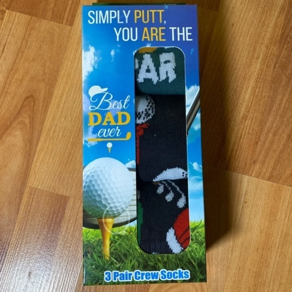 3pair crew socks best dad‎ ever